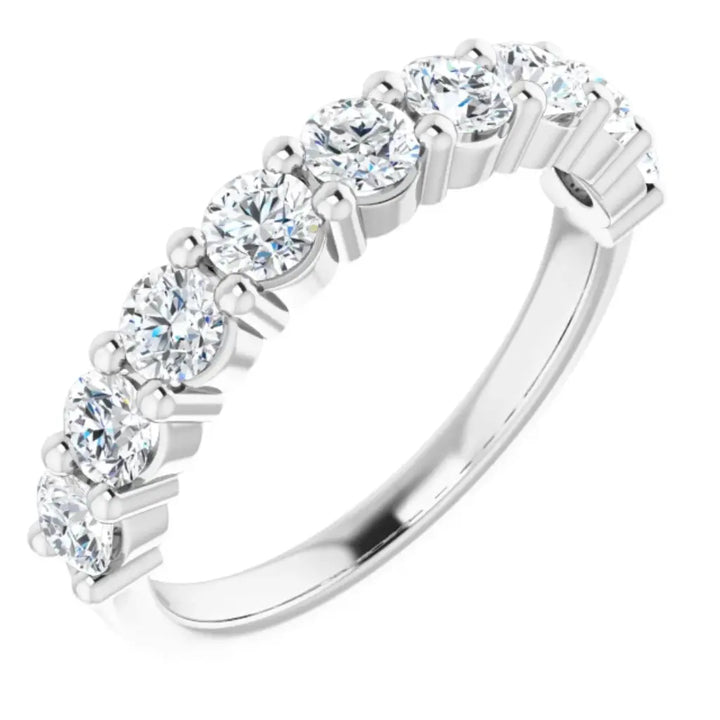 Lab Grown Diamond Anniversary Ring, 1 CT, Common Prongs
