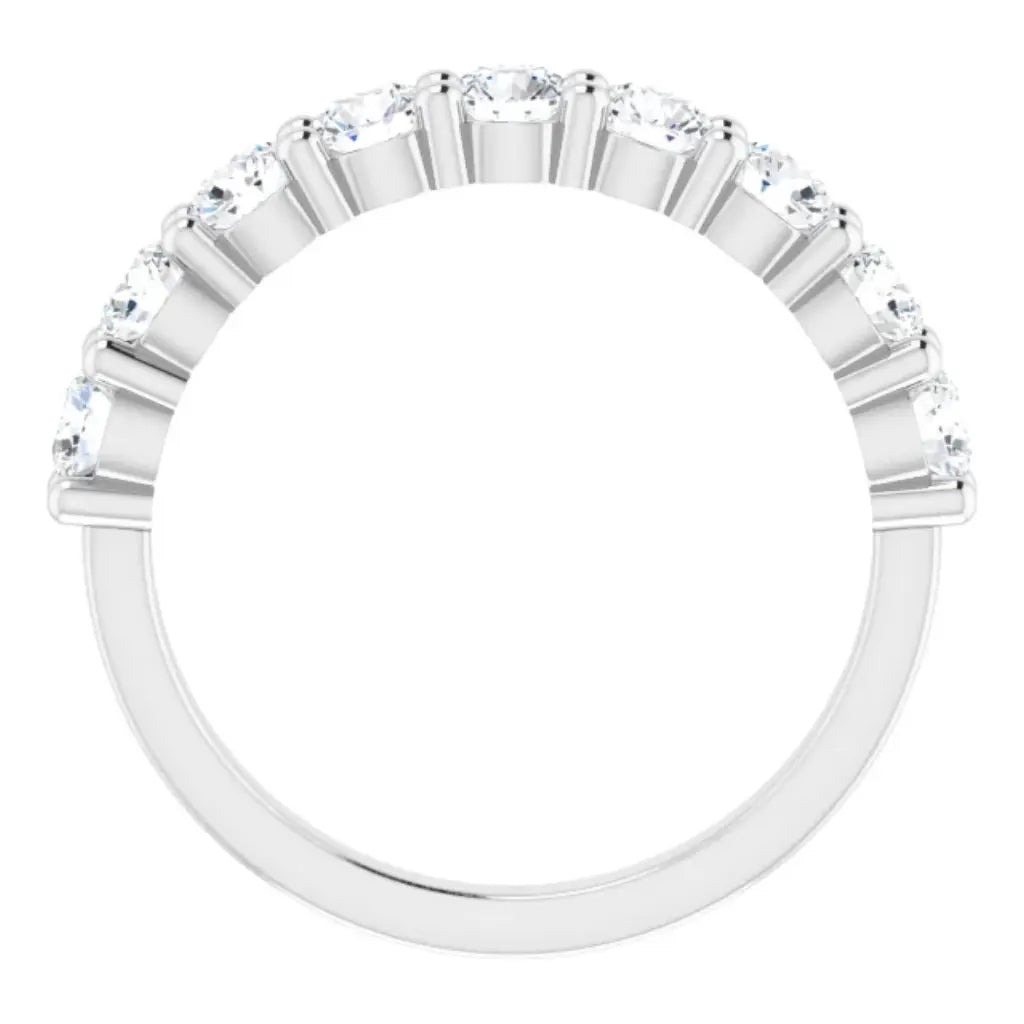 Lab Grown Diamond Anniversary Ring, 1 CT, Common Prongs