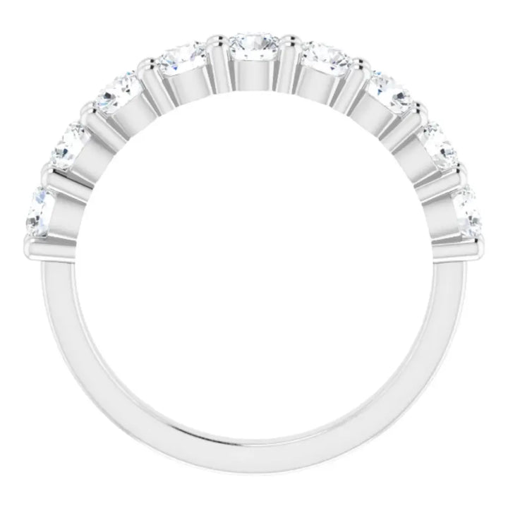 Lab Grown Diamond Anniversary Ring, 1 CT, Common Prongs