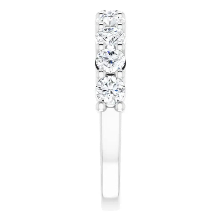 Lab Grown Diamond Anniversary Ring, 1 CT, Common Prongs
