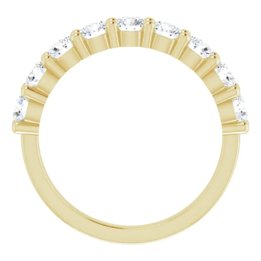 Lab Grown Diamond Anniversary Ring, 1 CT, Common Prongs