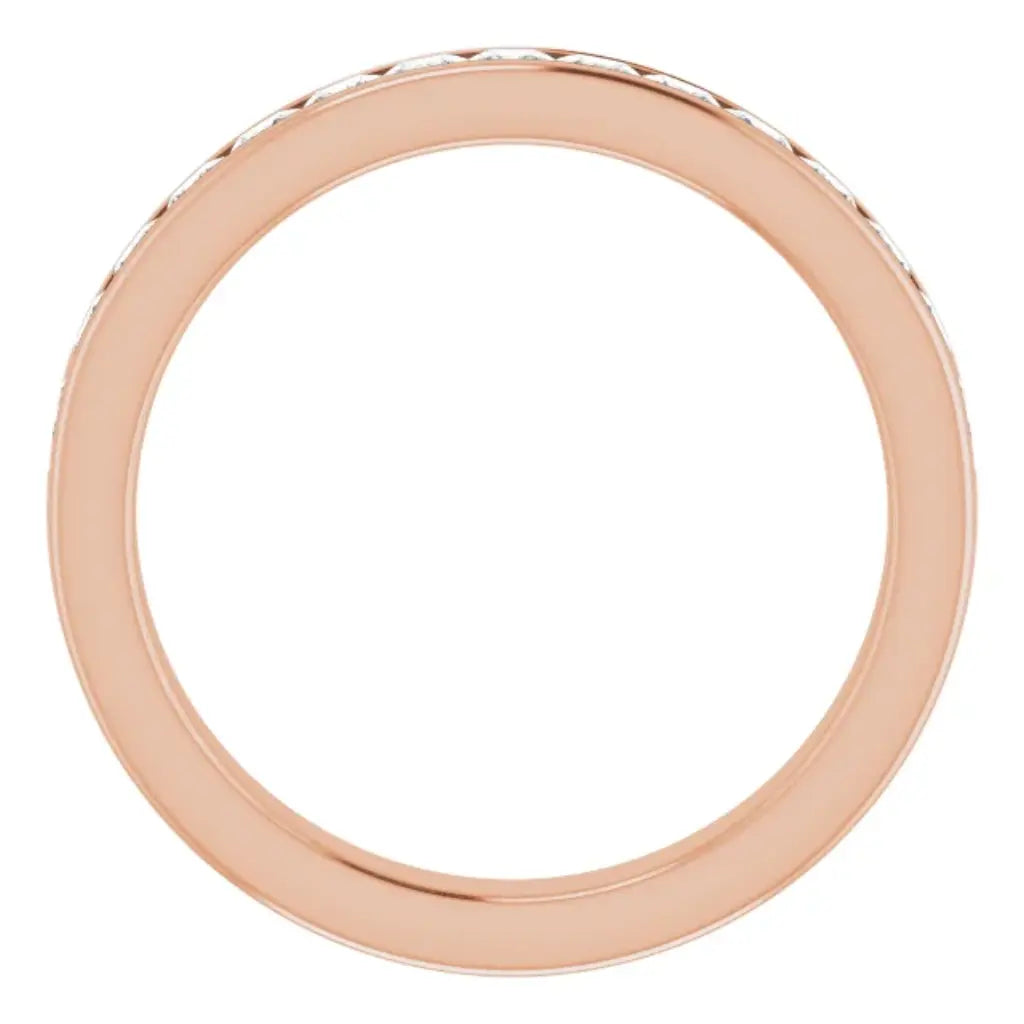 Lab grown diamond anniversary ring, 3/4 CTW, Channel Princess