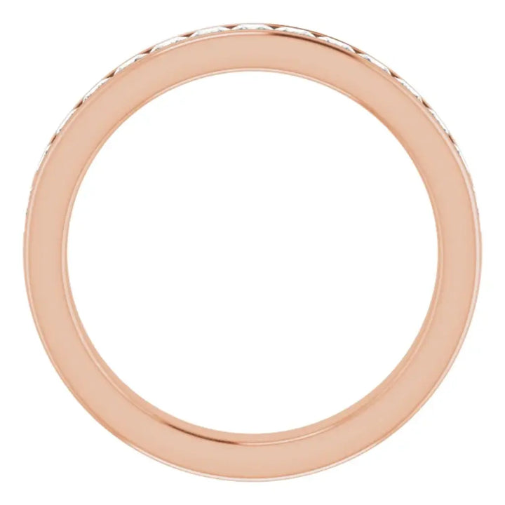 Lab grown diamond anniversary ring, 3/4 CTW, Channel Princess