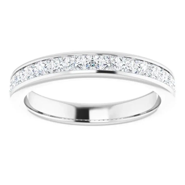 Lab grown diamond anniversary ring, 3/4 CTW, Channel Princess