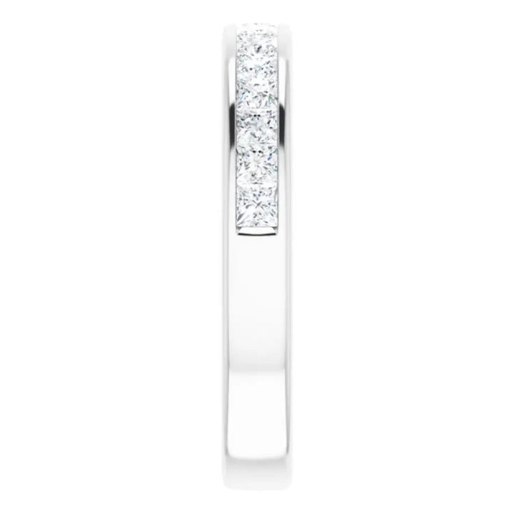 Lab grown diamond anniversary ring, 3/4 CTW, Channel Princess