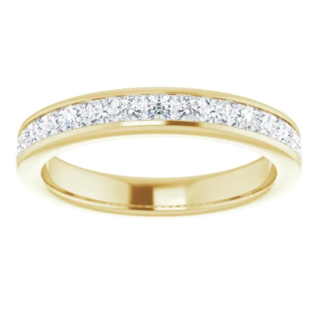 Lab grown diamond anniversary ring, 3/4 CTW, Channel Princess