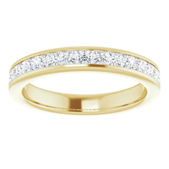 Lab grown diamond anniversary ring, 3/4 CTW, Channel Princess
