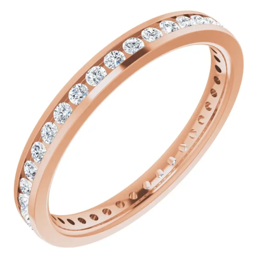 Lab grown diamond eternity ring, 1/2 CTW, Channel set