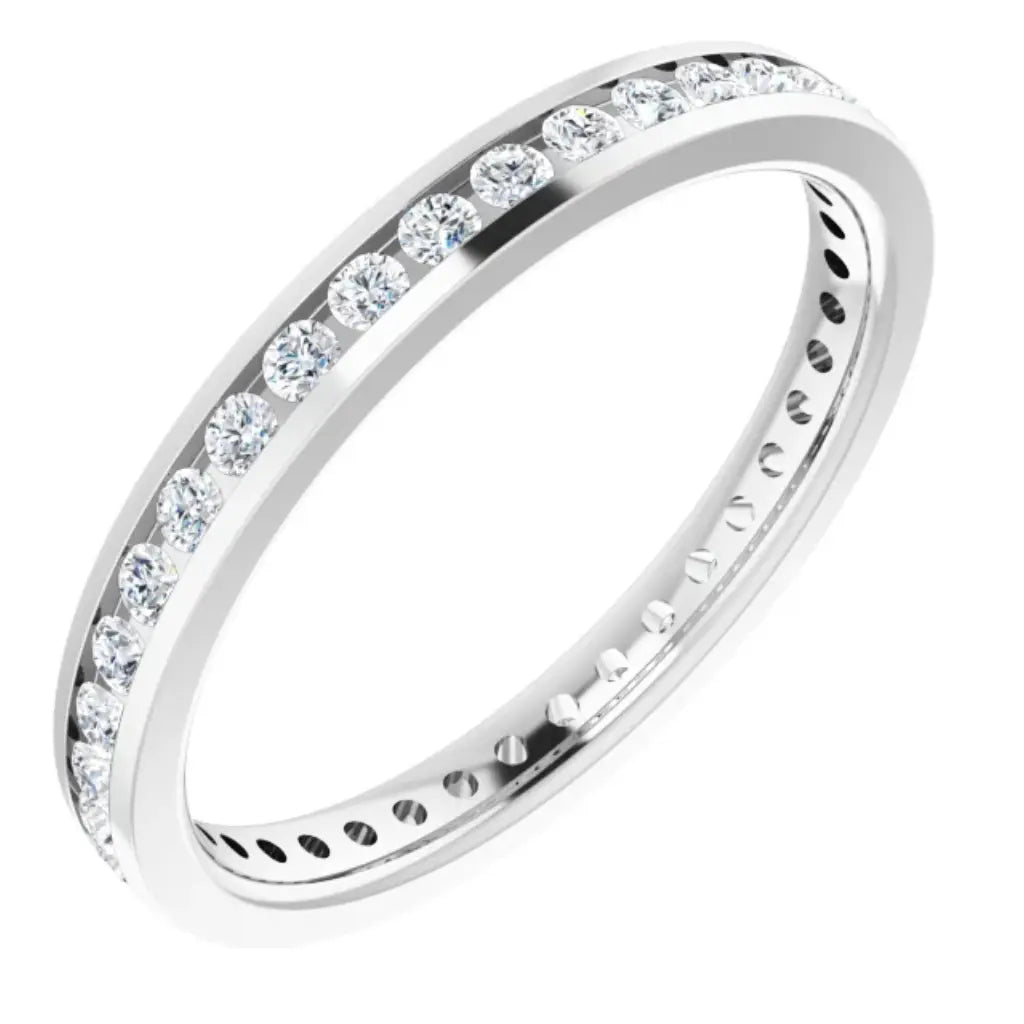 Lab grown diamond eternity ring, 1/2 CTW, Channel set