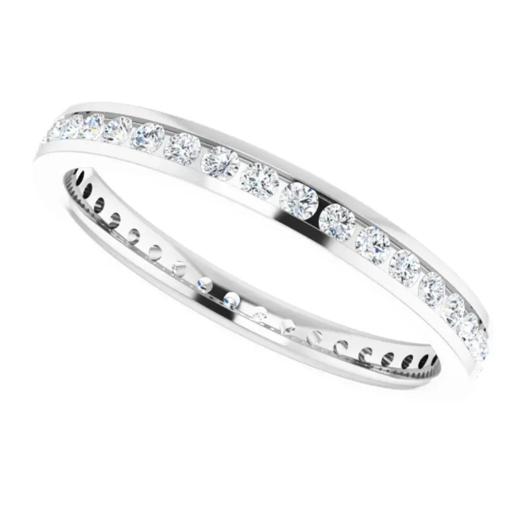 Lab grown diamond eternity ring, 1/2 CTW, Channel set