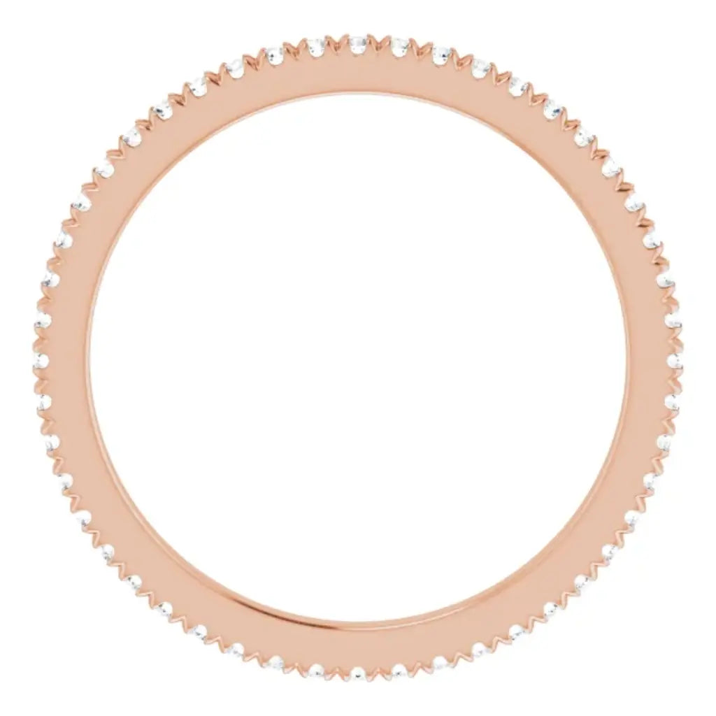 Lab grown diamond eternity ring, 1/3 CTW, French set