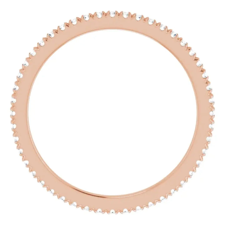 Lab grown diamond eternity ring, 1/3 CTW, French set