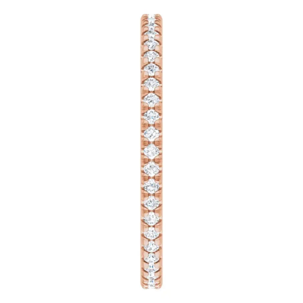 Lab grown diamond eternity ring, 1/3 CTW, French set