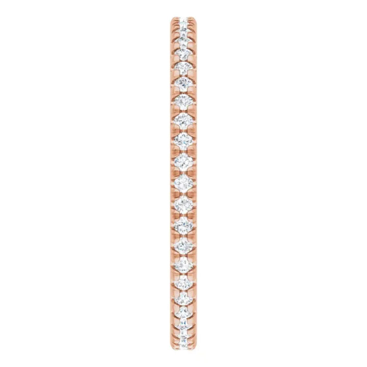 Lab grown diamond eternity ring, 1/3 CTW, French set