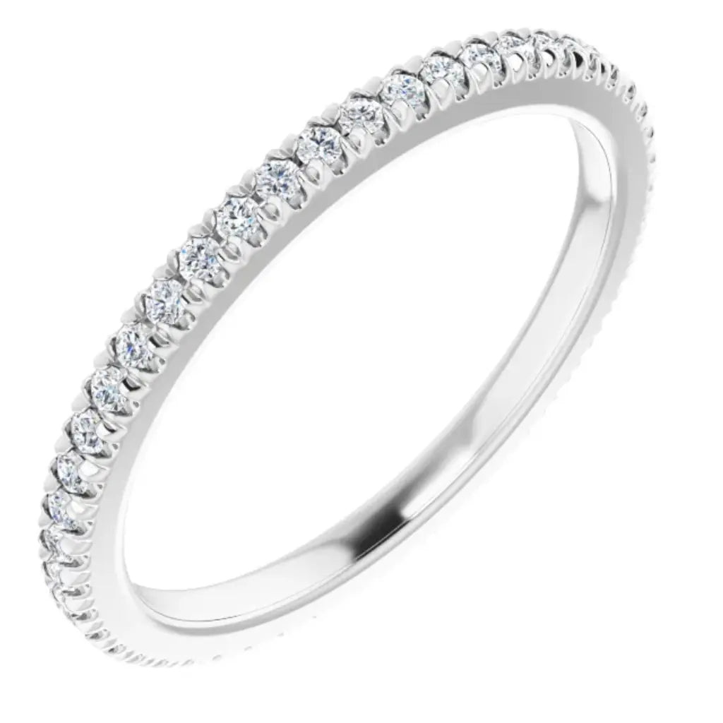 Lab grown diamond eternity ring, 1/3 CTW, French set