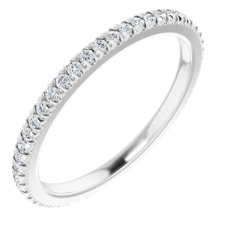 Lab grown diamond eternity ring, 1/3 CTW, French set