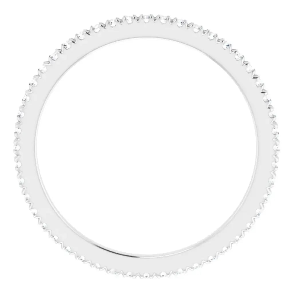 Lab grown diamond eternity ring, 1/3 CTW, French set