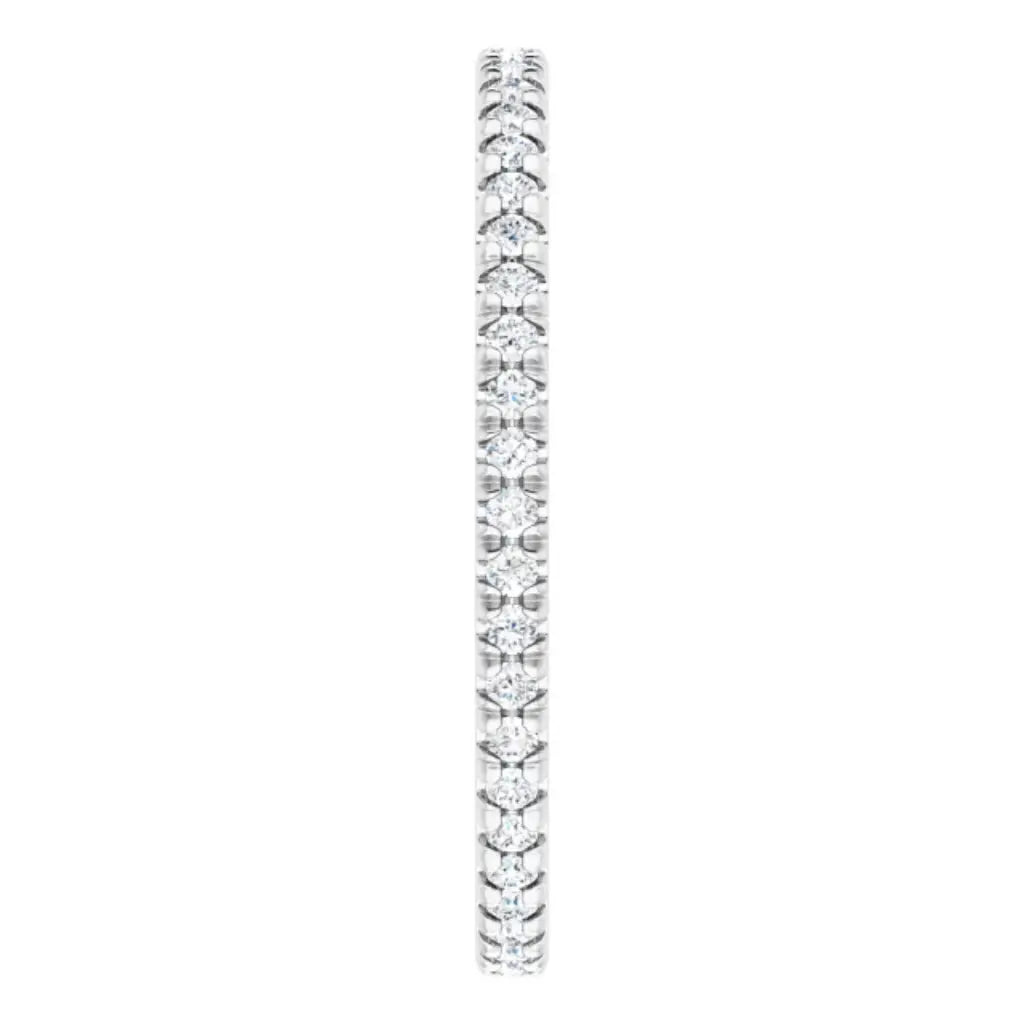 Lab grown diamond eternity ring, 1/3 CTW, French set