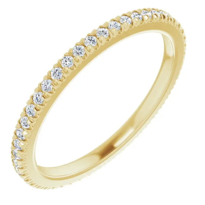 Lab grown diamond eternity ring, 1/3 CTW, French set