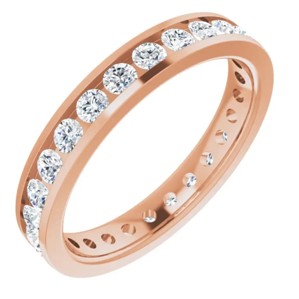 Lab grown diamond eternity ring, 1 CTW, Channel set
