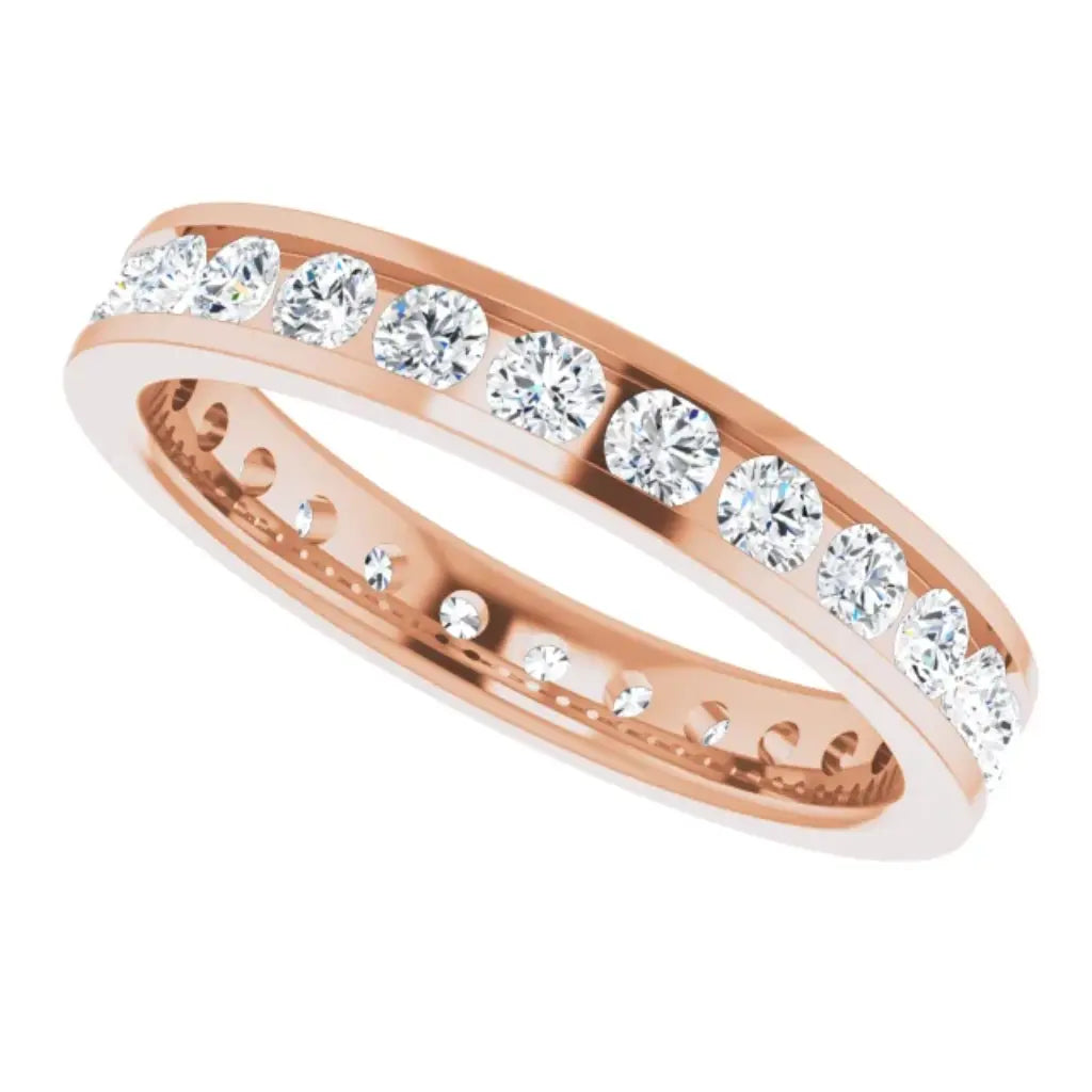 Lab grown diamond eternity ring, 1 CTW, Channel set