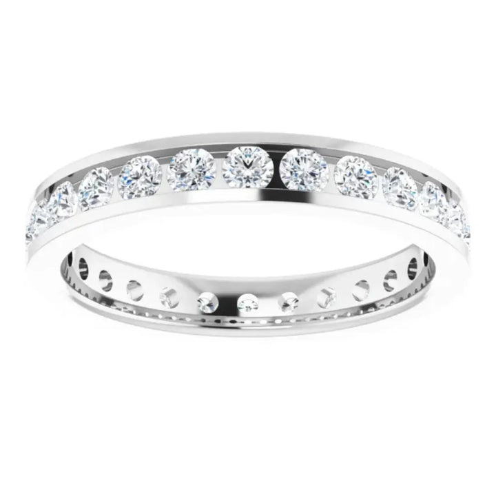 Lab grown diamond eternity ring, 1 CTW, Channel set