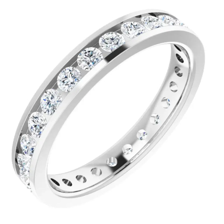 Lab grown diamond eternity ring, 1 CTW, Channel set