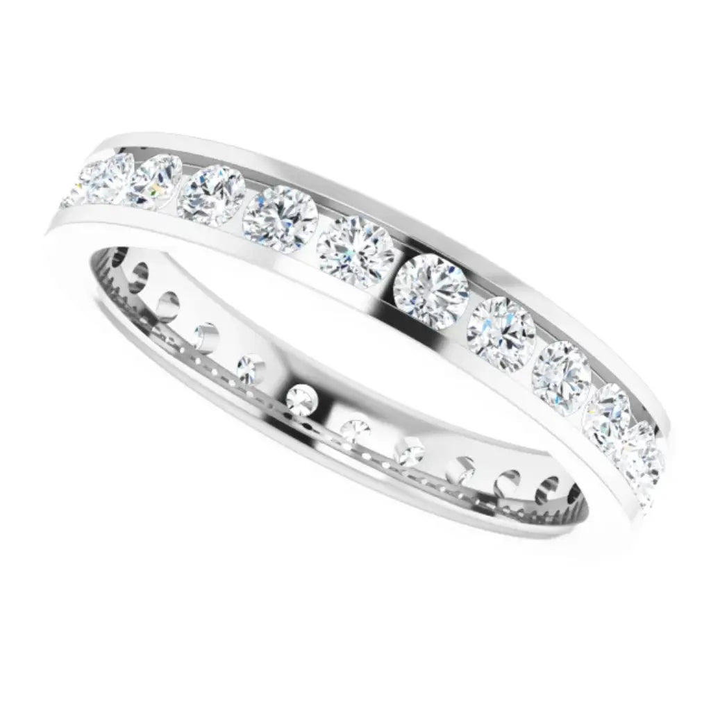 Lab grown diamond eternity ring, 1 CTW, Channel set