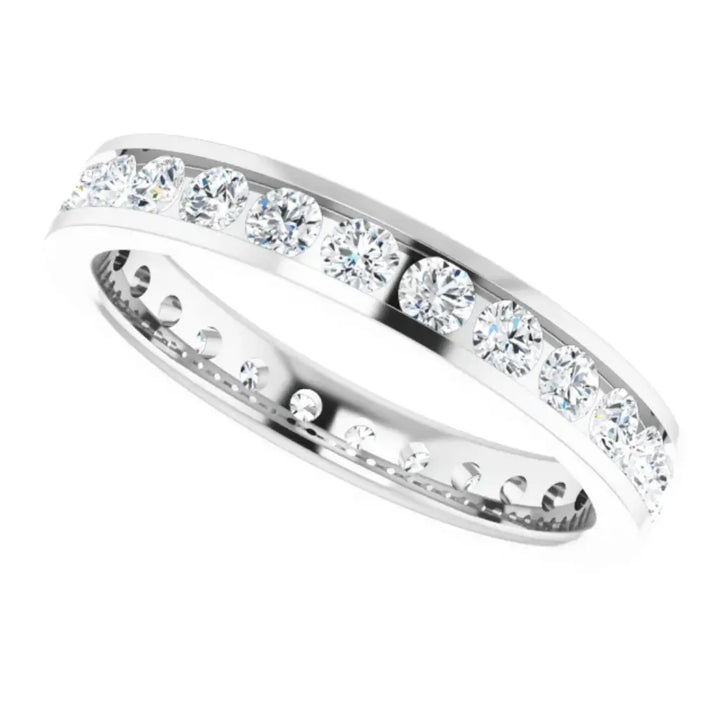Lab grown diamond eternity ring, 1 CTW, Channel set