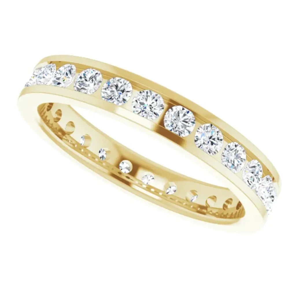 Lab grown diamond eternity ring, 1 CTW, Channel set