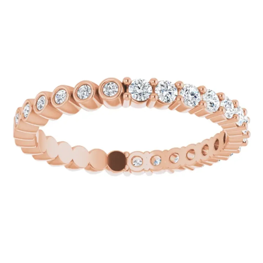 Lab grown diamond reversable eternity ring, 1/2 CTW