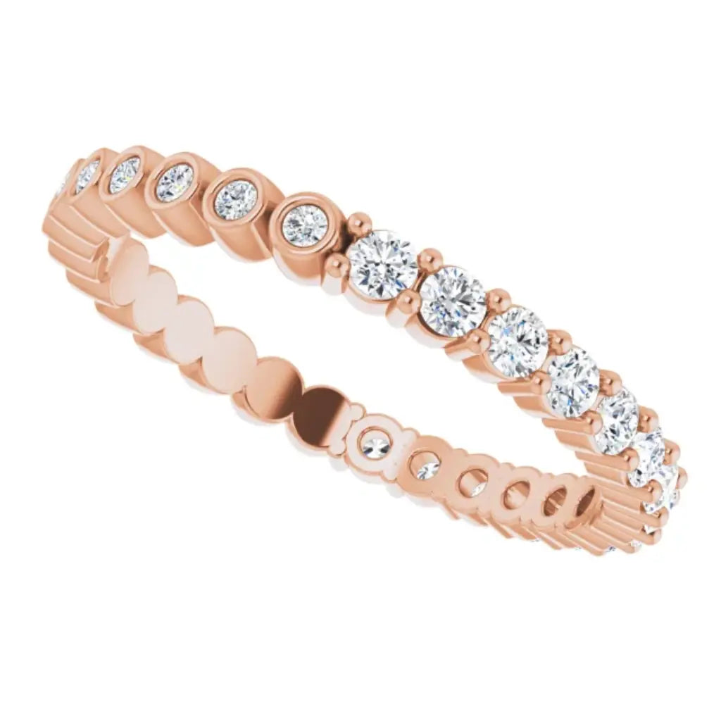 Lab grown diamond reversable eternity ring, 1/2 CTW