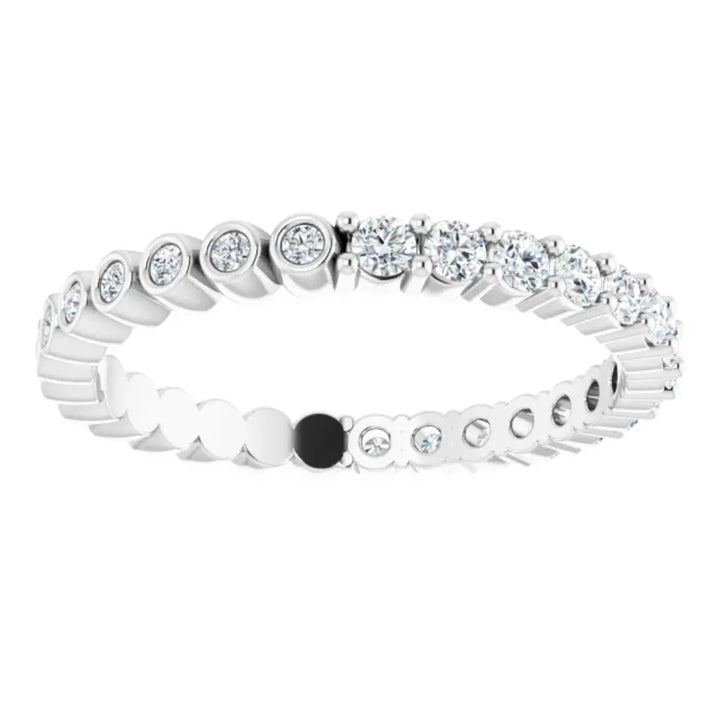 Lab grown diamond reversable eternity ring, 1/2 CTW