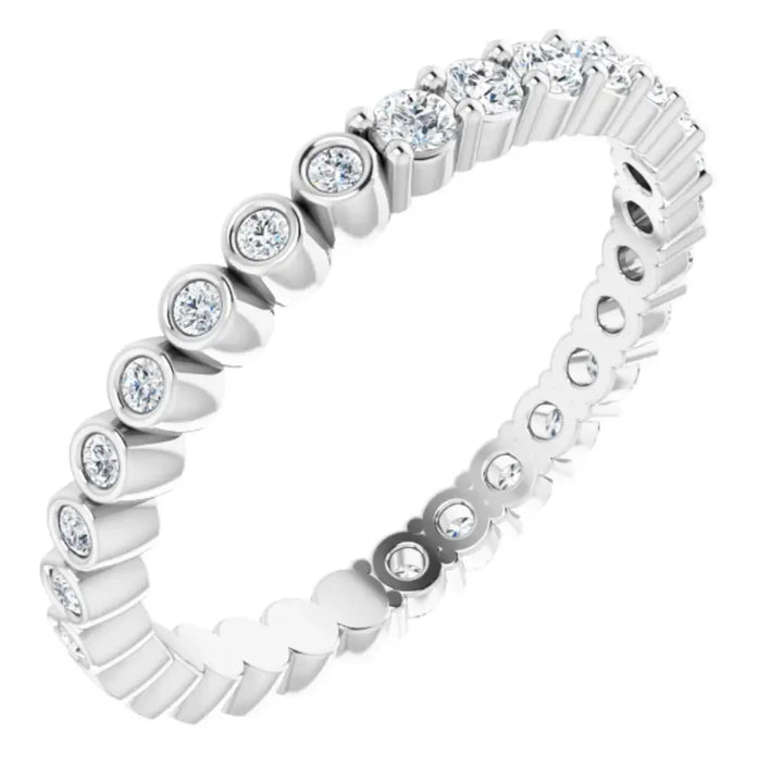 Lab grown diamond reversable eternity ring, 1/2 CTW