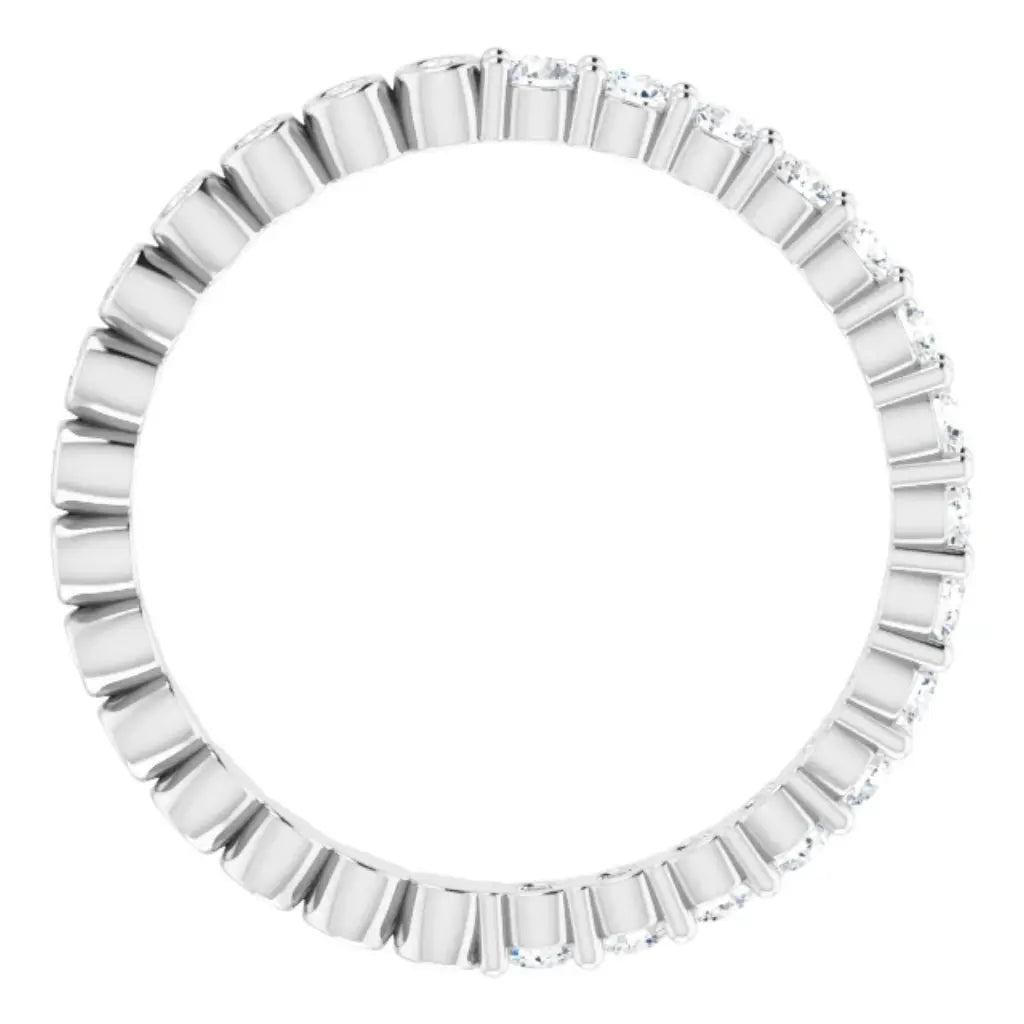 Lab grown diamond reversable eternity ring, 1/2 CTW