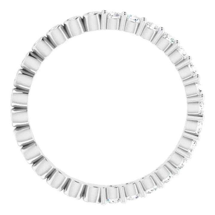 Lab grown diamond reversable eternity ring, 1/2 CTW