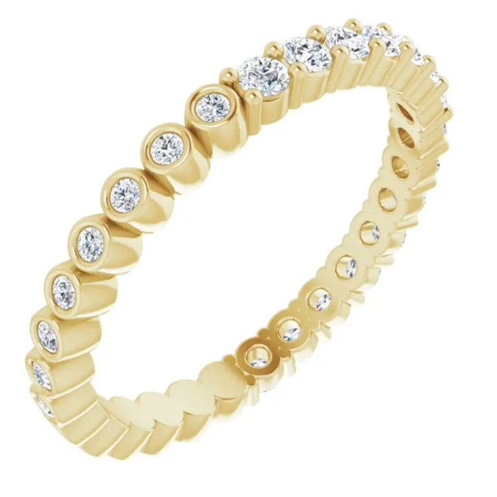 Lab grown diamond reversable eternity ring, 1/2 CTW