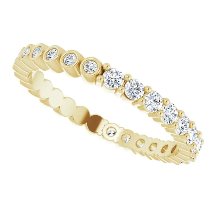Lab grown diamond reversable eternity ring, 1/2 CTW