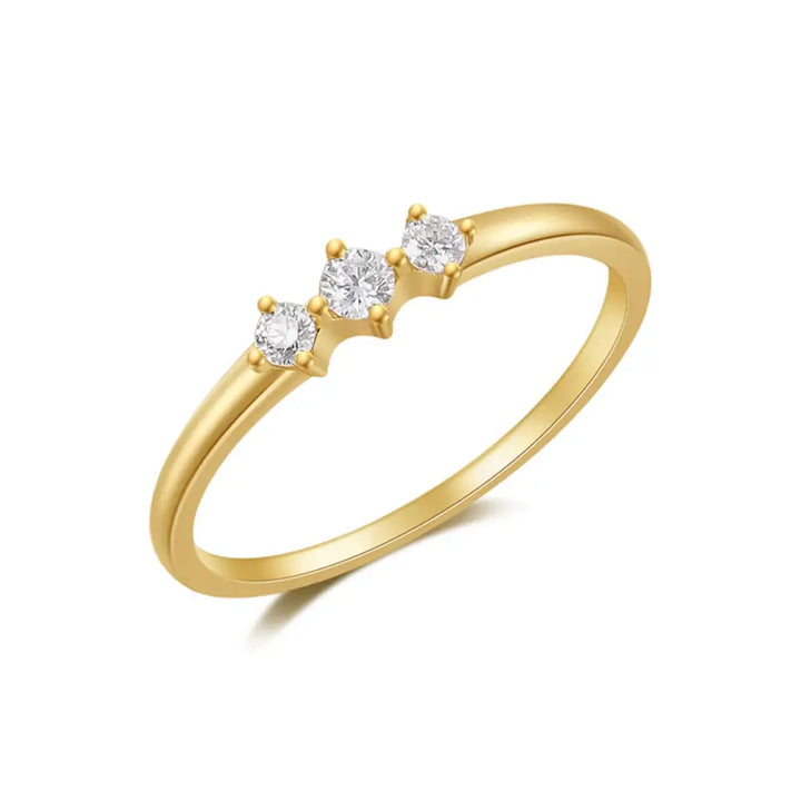 14K 3 Diamond Ring