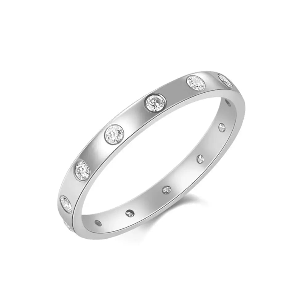 14K Bezel Diamond Eternity Band