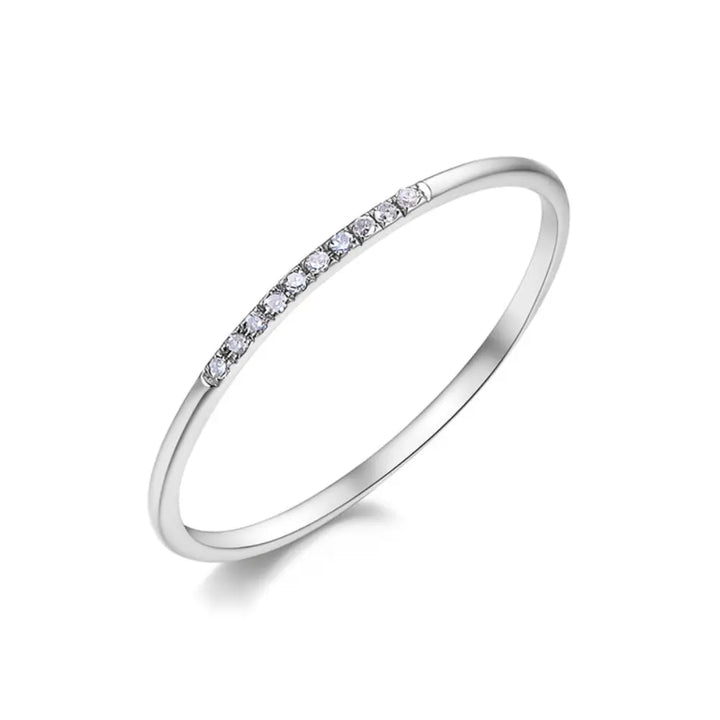 14K Dainty Diamond Ring