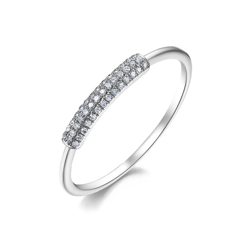 14K Diamond Bar Ring