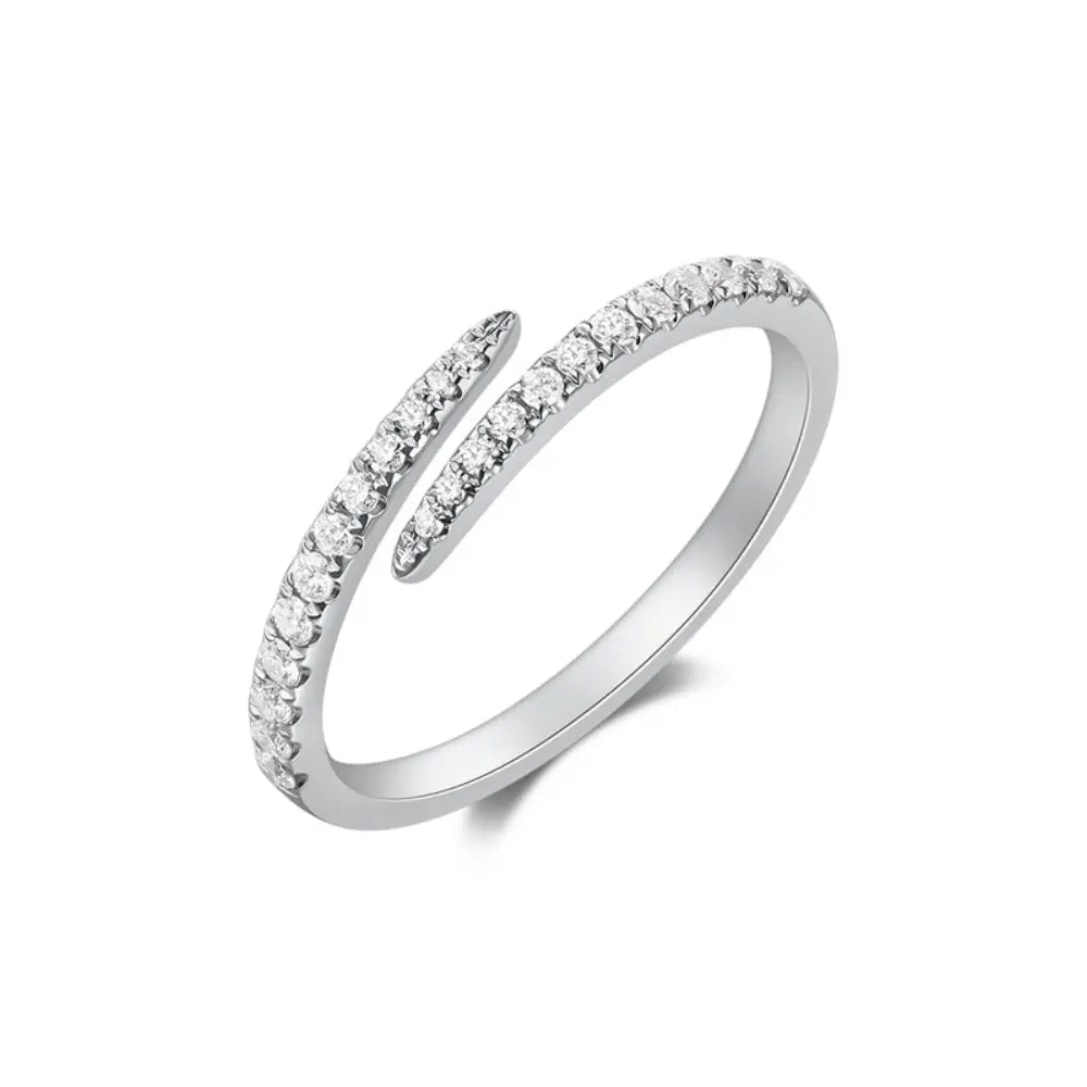 14K Diamond Bypass Ring