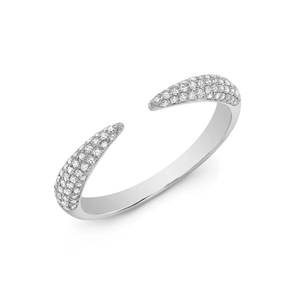 14K Diamond Claw Ring