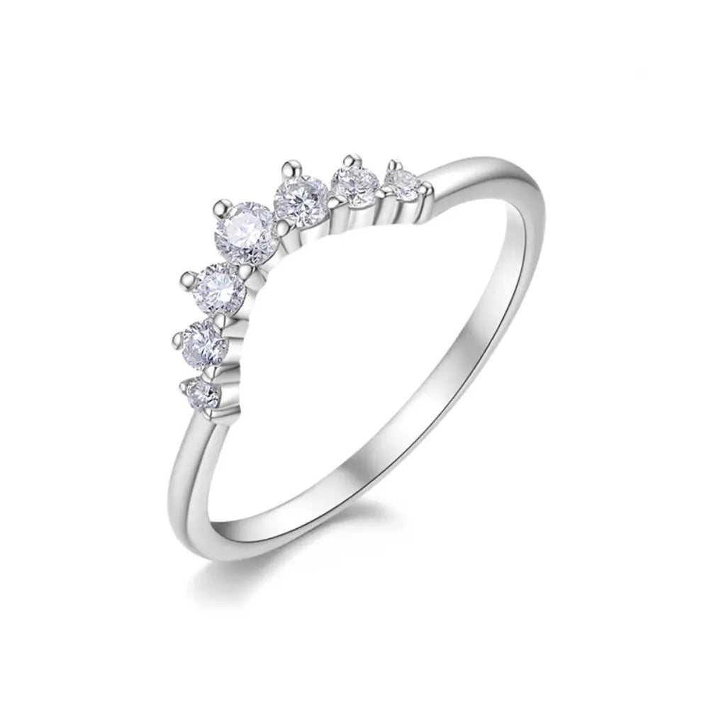 14K Diamond Contour Ring