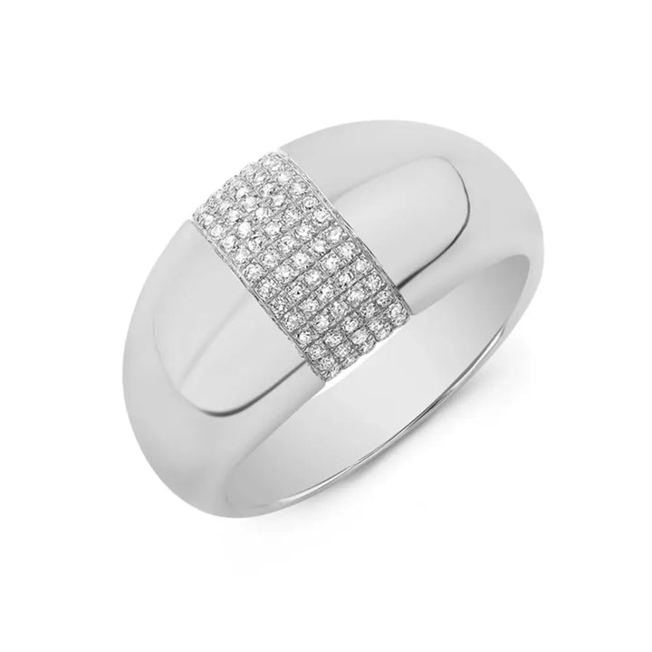 14K Diamond Dome Ring