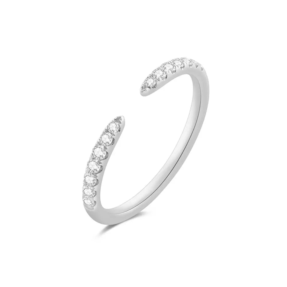 14K Diamond Open Claw Ring