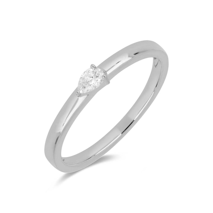 14K Pear Diamond Ring