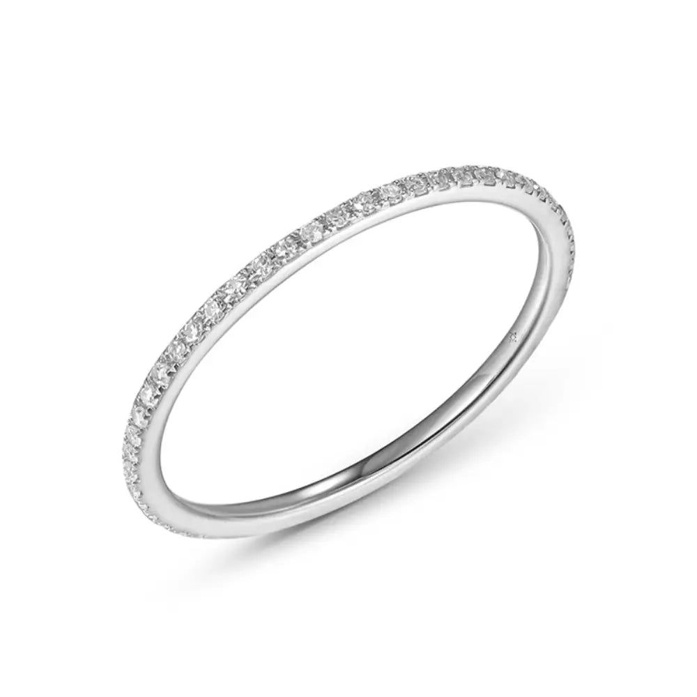 14K Thin Diamond Eternity Band