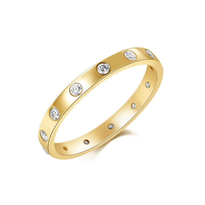 14K Bezel Diamond Eternity Band